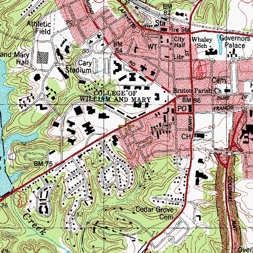Topographic Map of Corner House, VA