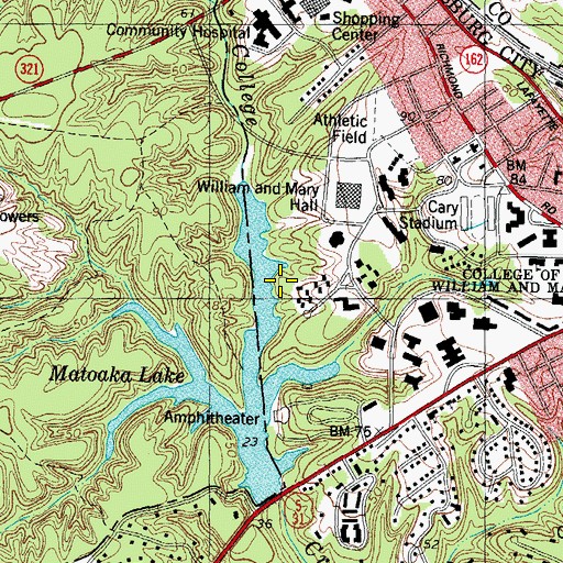 Topographic Map of Keck Environmental Field Lab, VA