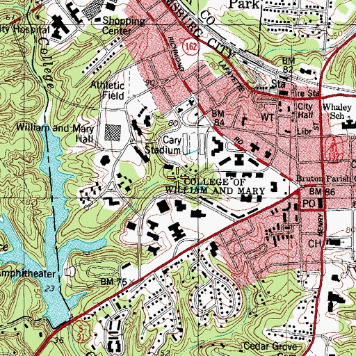 Topographic Map of Old Lodges, VA