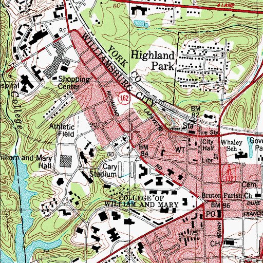 Topographic Map of Savage House, VA