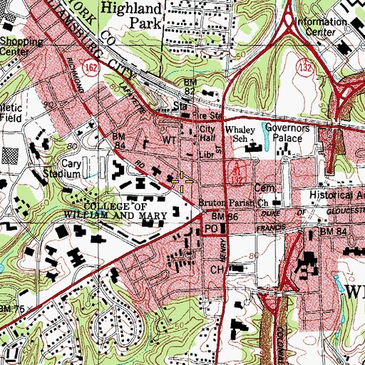Topographic Map of Sorority Court, VA