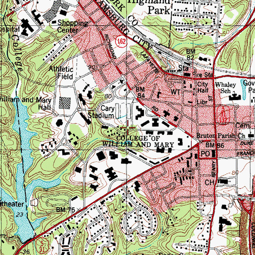 Topographic Map of University Center, VA