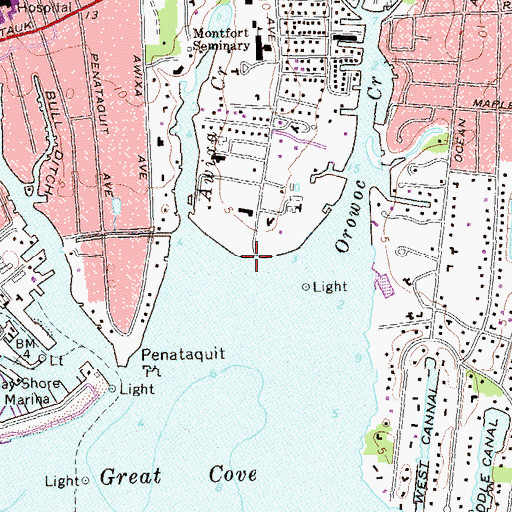 Topographic Map of Orowoc Point, NY