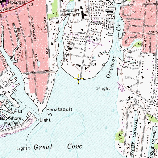 Topographic Map of Orowoc Point, NY