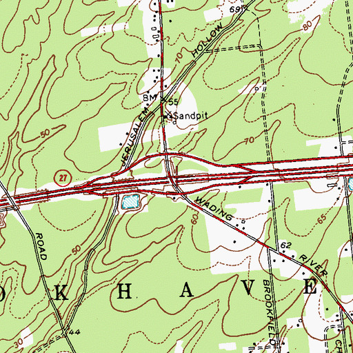 Topographic Map of Interchange 59, NY