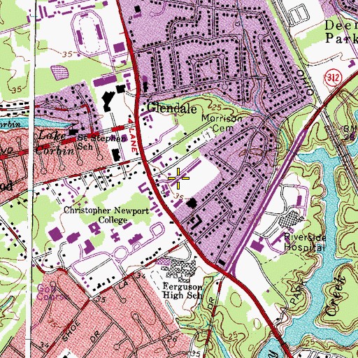 Topographic Map of Barclay Apartments, VA