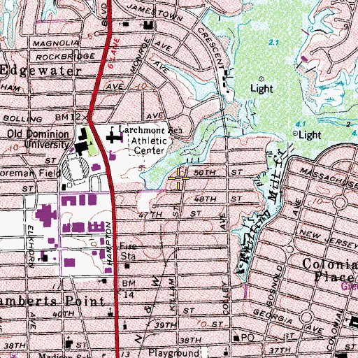 Topographic Map of Nusbaum Apartments, VA