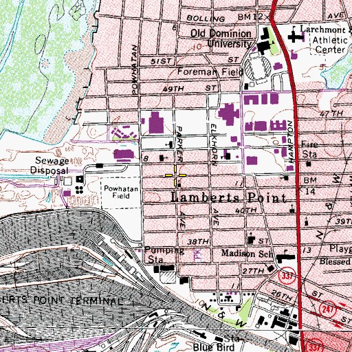 Topographic Map of Quadraplex, VA