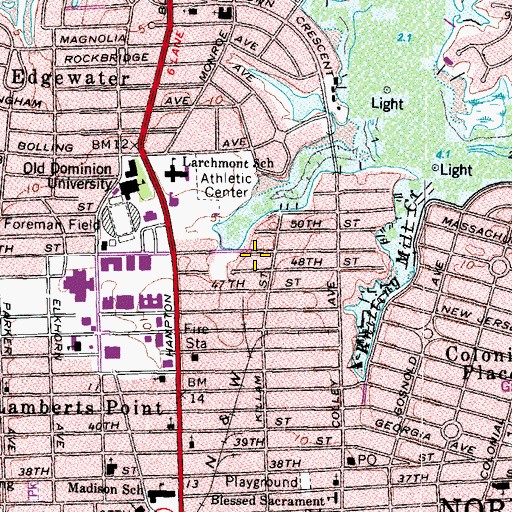 Topographic Map of Gresham Hall Annex, VA