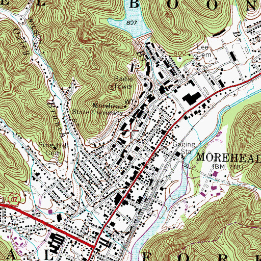 Topographic Map of Little Bell Tower, KY