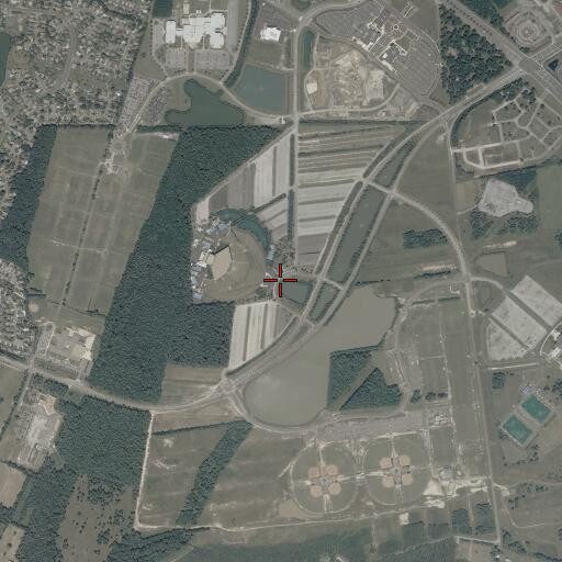Aerial/Satellite Image of Verizon Wireless Virginia Beach Amphitheater, VA