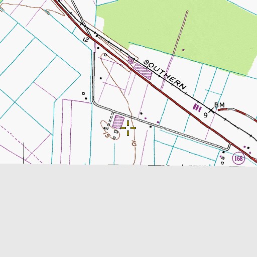 Topographic Map of Moyock Middle School, NC