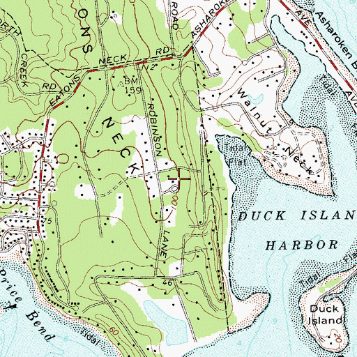 Topographic Map of E Robinson Estate, NY