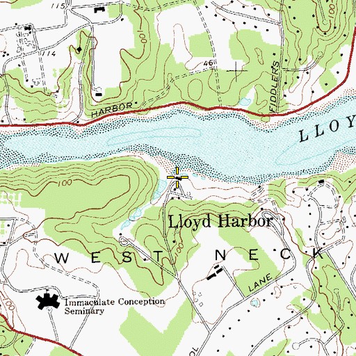 Topographic Map of G M Livingston Estate (historical), NY
