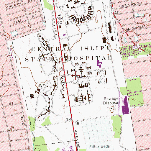 Topographic Map of Tesla Hall, NY