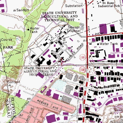 Topographic Map of Memorial Hall, NY
