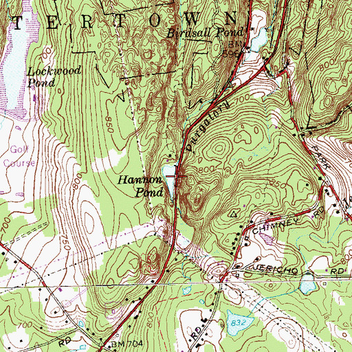 Topographic Map of Hannon Pond, CT