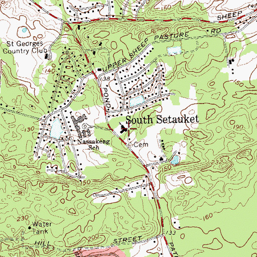 Topographic Map of Messiah Lutheran Church, NY