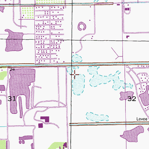 Topographic Map of Woodlands Middle School, FL