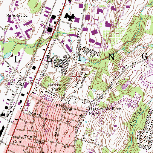 Topographic Map of Harrison Park, CT