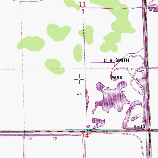 Topographic Map of Walter C Young Middle School, FL