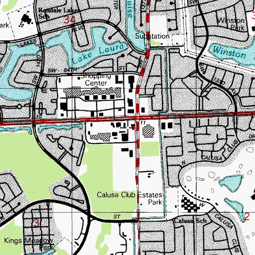 Topographic Map of Ward Stone College, FL