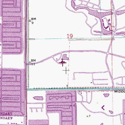 Topographic Map of Sunrise City Hall, FL