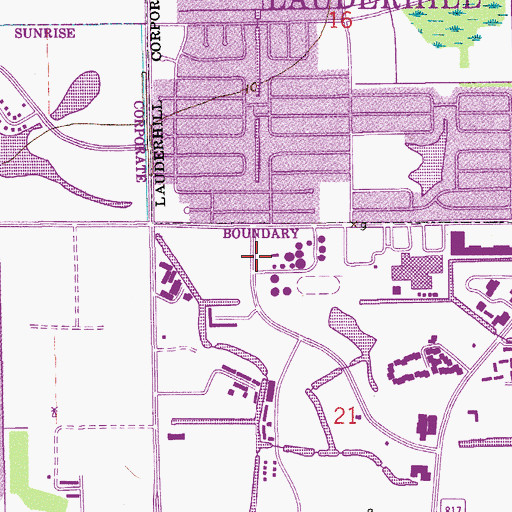 Topographic Map of Springtree Rehabilitation and Health Care Center, FL