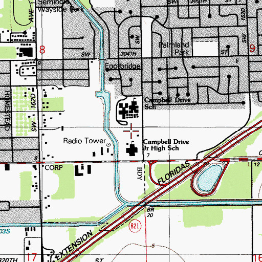 Topographic Map of Primary Learning Center I, FL