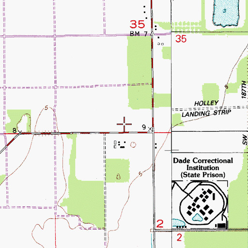 Topographic Map of Rcha Everglades Day Care Center, FL