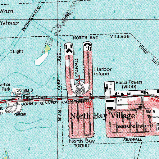 Topographic Map of Pelican Harbor Marina, FL
