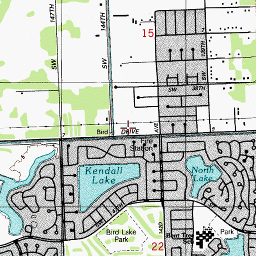 Topographic Map of Pinecrest Preparatory Academy, FL