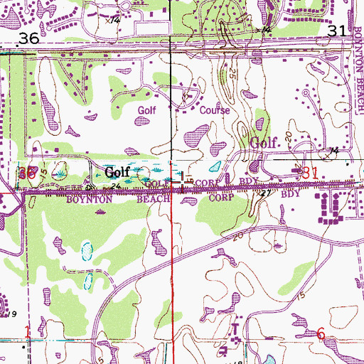 Topographic Map of Odyssey Middle School, FL