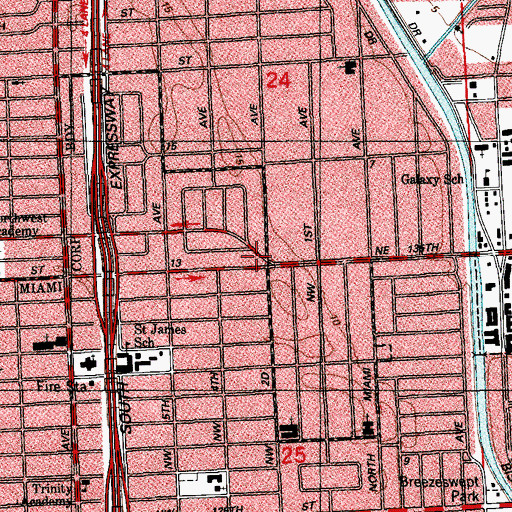 Topographic Map of North Miami Tot Lot, FL