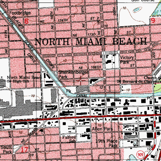 Topographic Map of Northeast Academy, FL