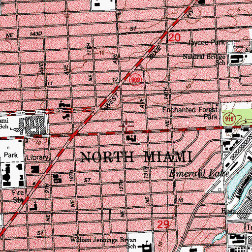 Topographic Map of North Miami Early Childhood and Day Care Center, FL