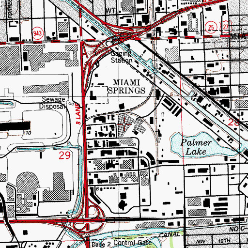 Topographic Map of Miami Airport Industrial Center, FL