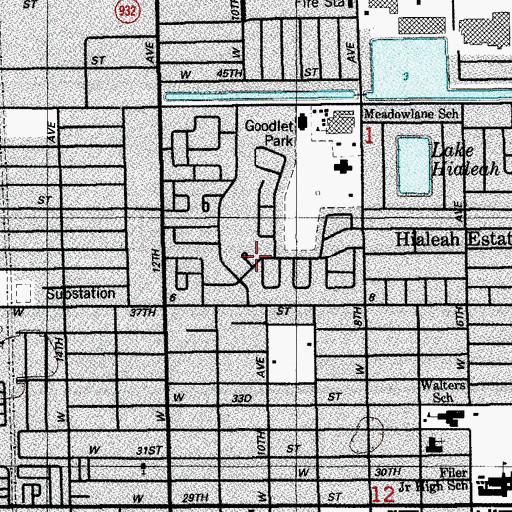 Topographic Map of Meija Day Care Center, FL