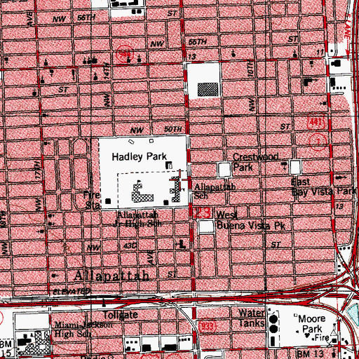 Topographic Map of Lenora Branyon Smith Elementary School, FL
