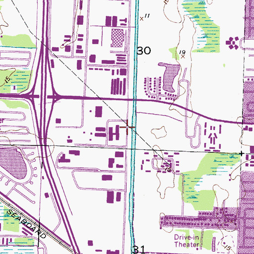 Topographic Map of Inlet Grove Community High School, FL