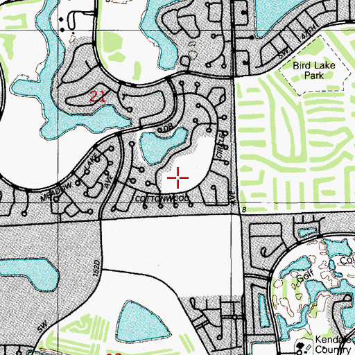 Topographic Map of Jane S Roberts K - 8 Center, FL