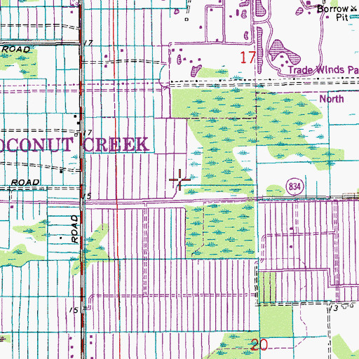 Topographic Map of Health Center of Coconut Creek, FL