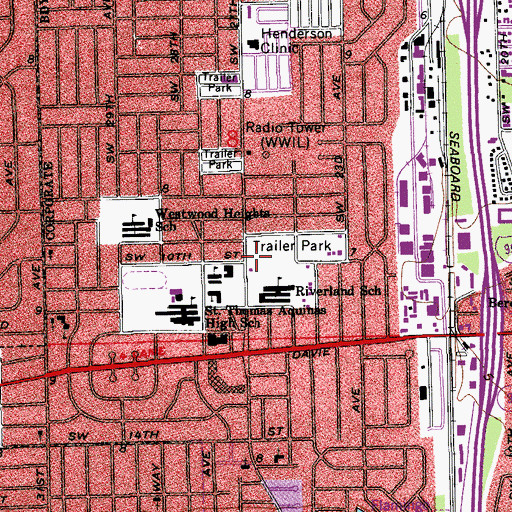 Topographic Map of Fire Station Number 47, FL