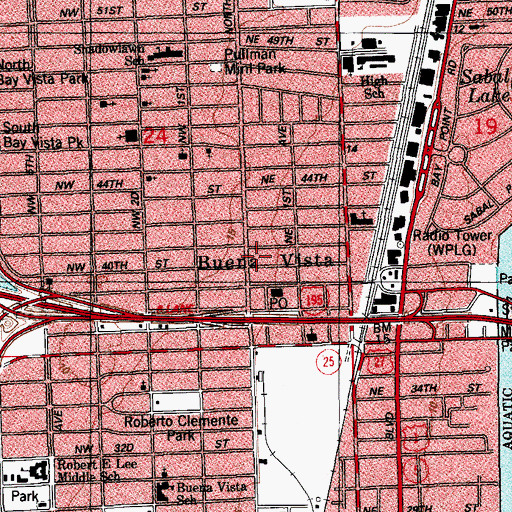 Topographic Map of Decorators Row, FL