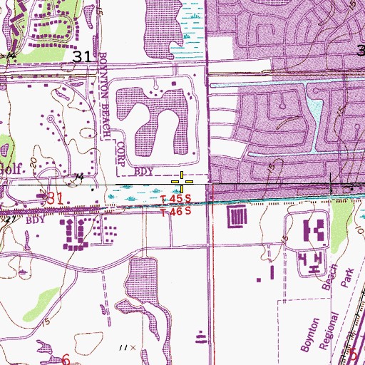 Topographic Map of Crosspointe Elementary School, FL