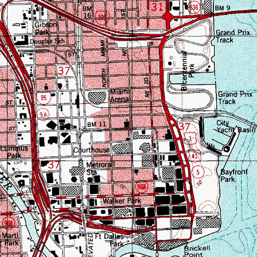 Topographic Map of College North Station, FL