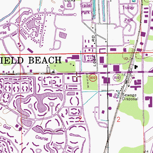 Topographic Map of Century Plaza Branch Library, FL
