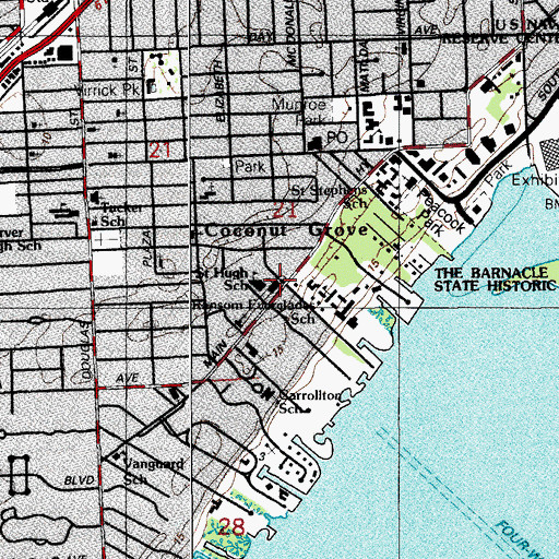Topographic Map of Bryan Cares Preschool, FL