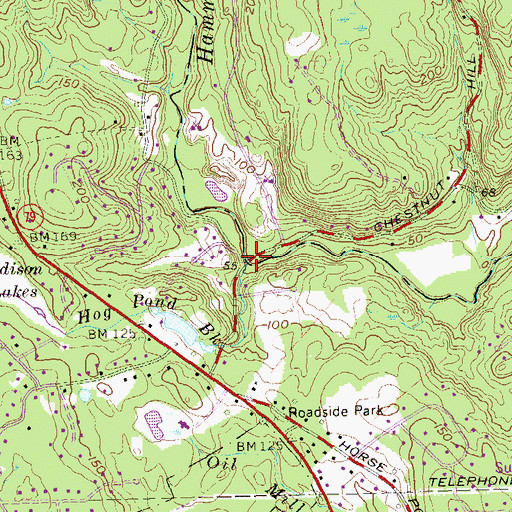 Topographic Map of Hog Pond Brook, CT