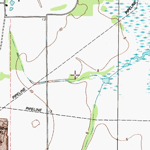 Topographic Map of Taylor Landing, TX
